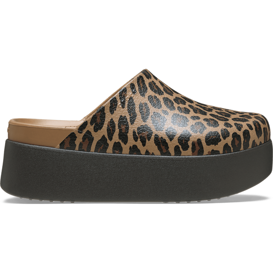 Sépia/Léopard Dylan Platform Animal Clog - Côté - Crocs