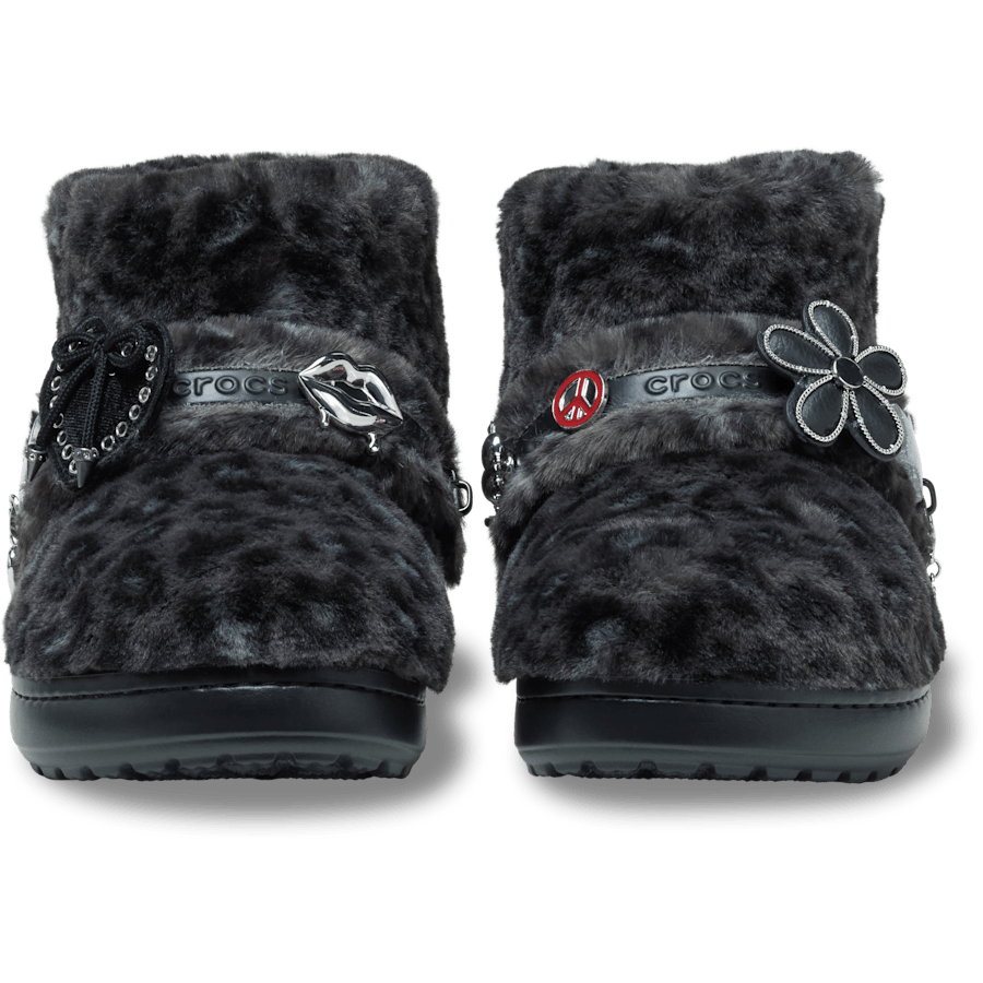 Noir/Léopard Classic Unfurgettable Leopard Boot - Avant - Crocs