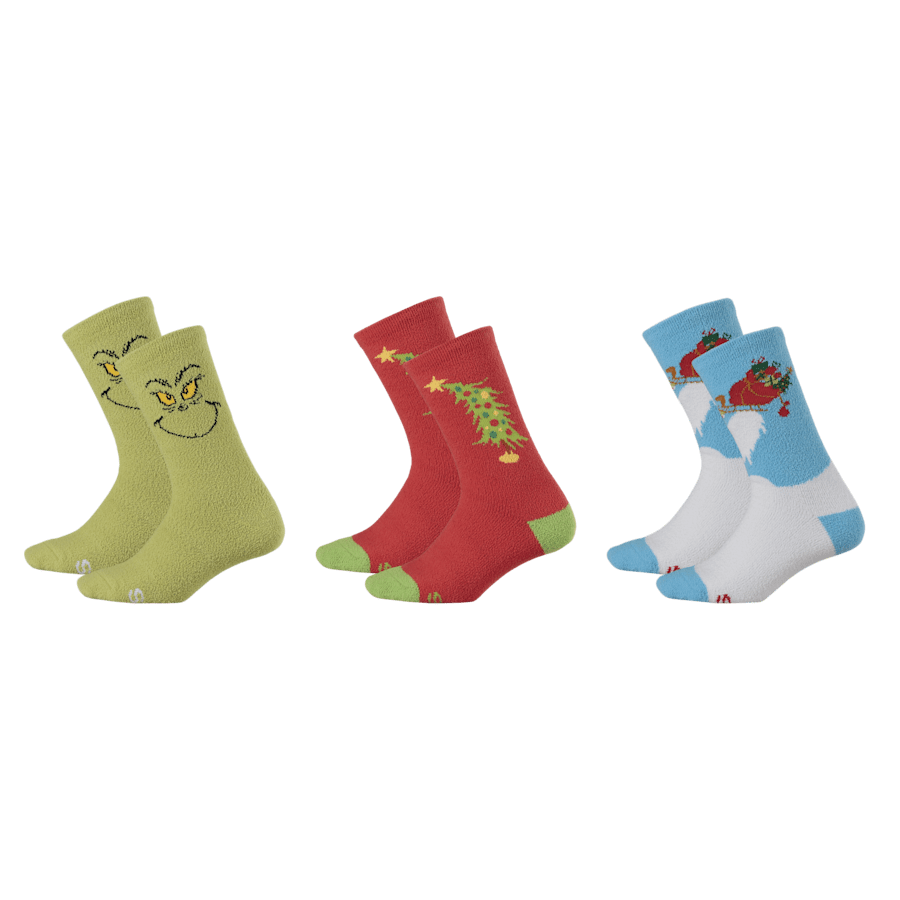 Multi Kids' Crocs Socks The Grinch 3 Pack - Seitenansicht - Crocs