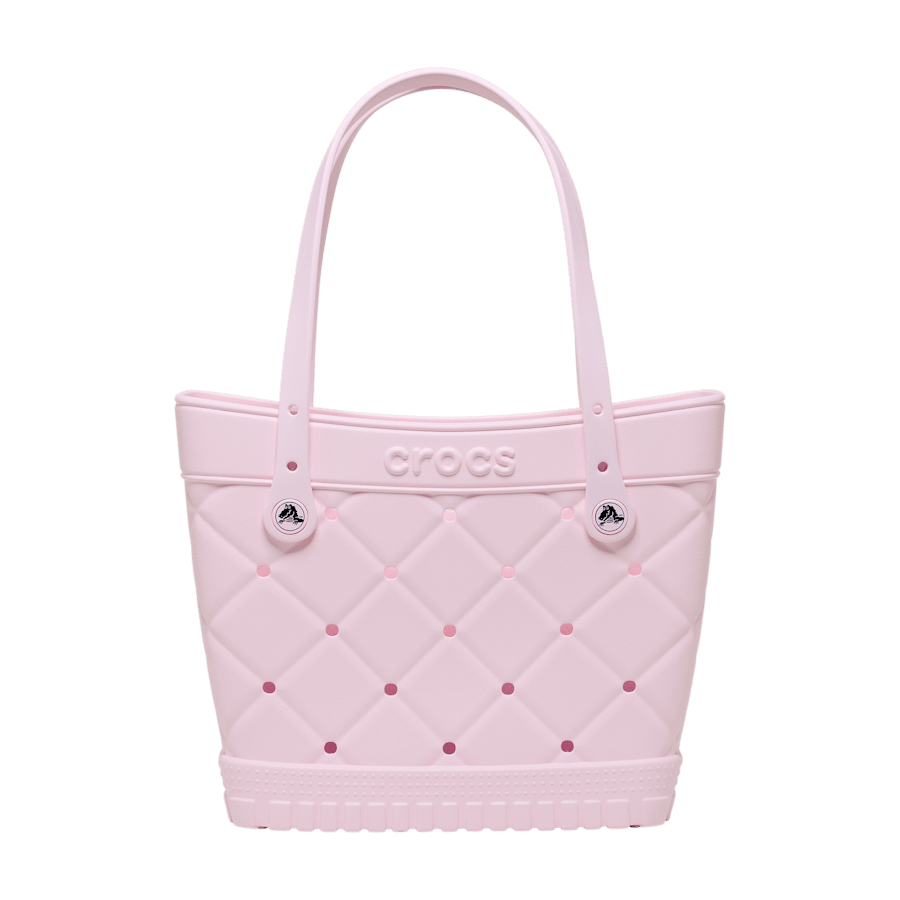 Crocs Medium Quilted Tote — Pink Milk