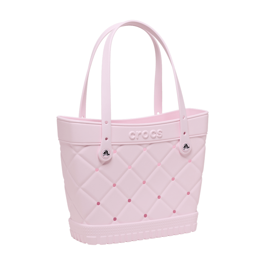 Crocs Medium Quilted Tote — Pink Milk