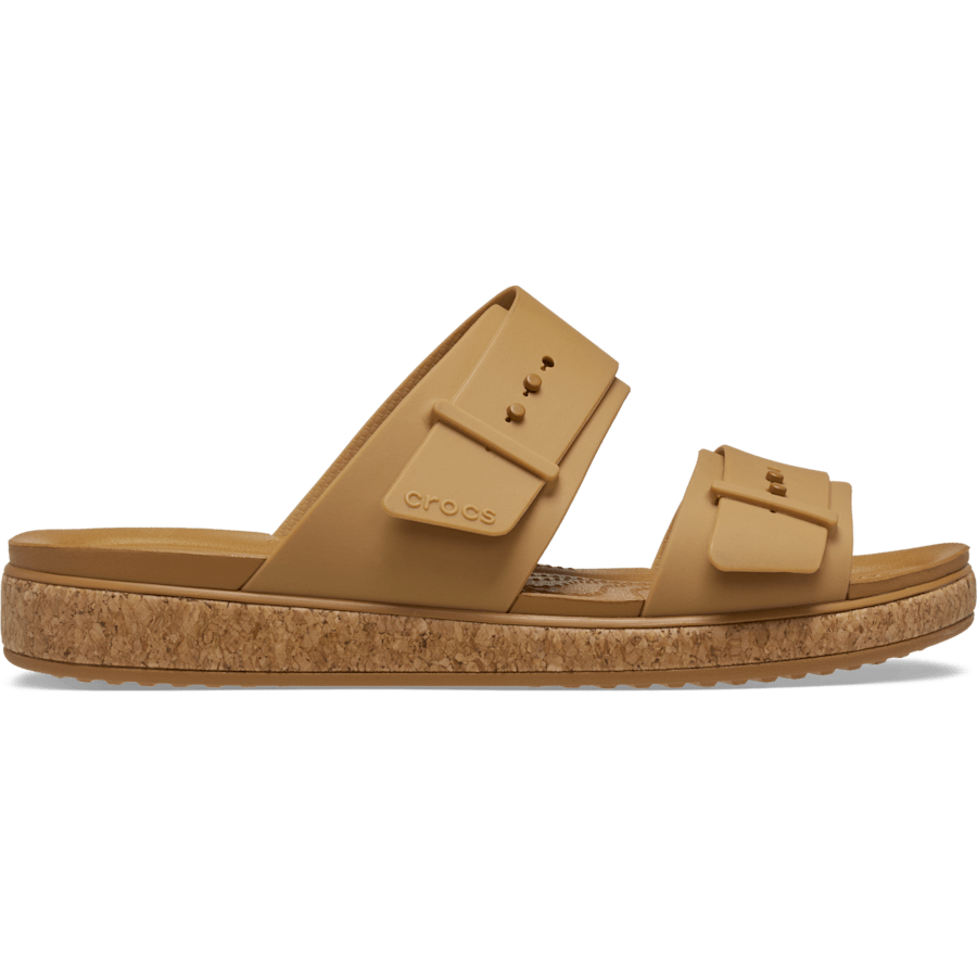 Crocs Brooklyn Buckle Low Low Cork Sandal — Umber