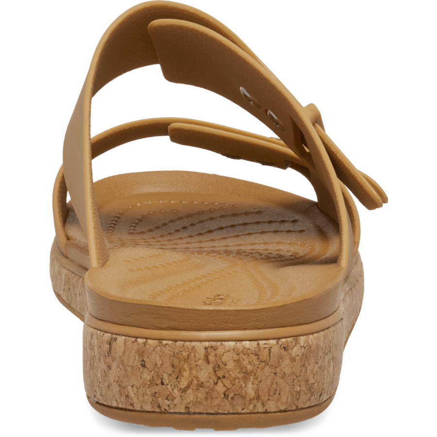 Crocs Brooklyn Buckle Low Low Cork Sandal — Umber