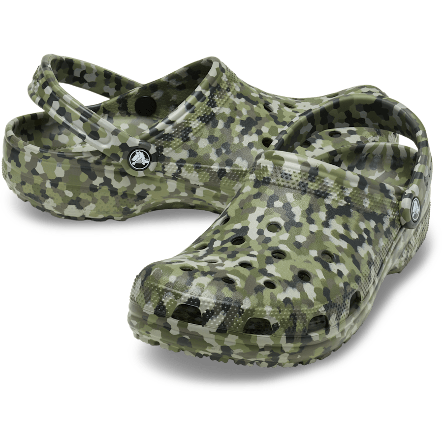 Crocs Classic Confetti Clog — Army Green / Multi