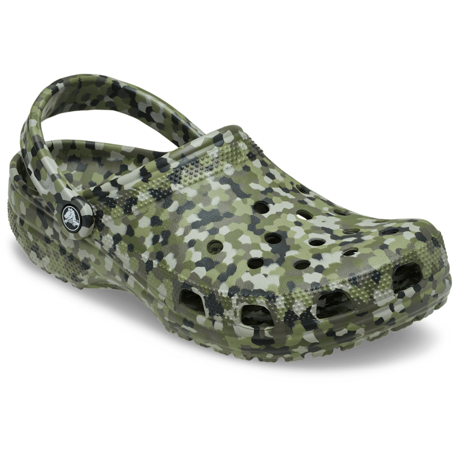 Crocs Classic Confetti Clog — Army Green / Multi