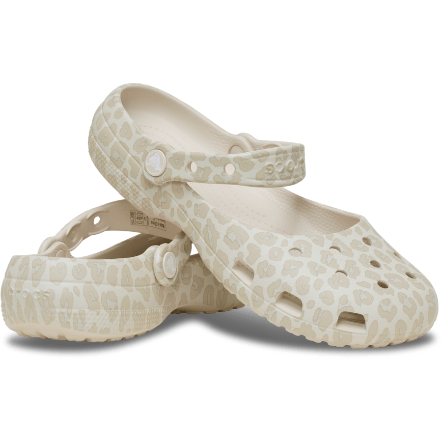 Almond Tint/Leopard Classic Animal Ballet - Pair - Crocs
