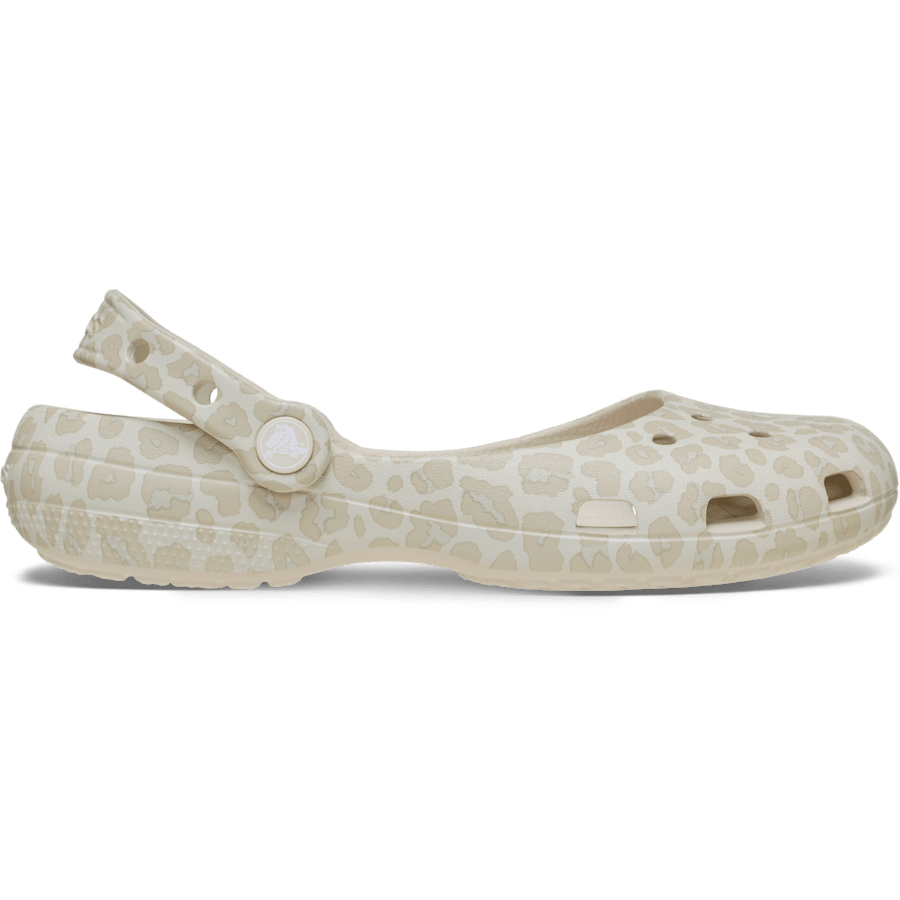 Almond Tint/Leopard Classic Animal Ballet - Front - Crocs