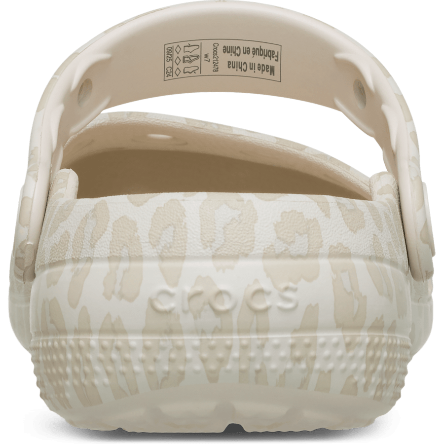 Almond Tint/Leopard Classic Animal Ballet - Back - Crocs