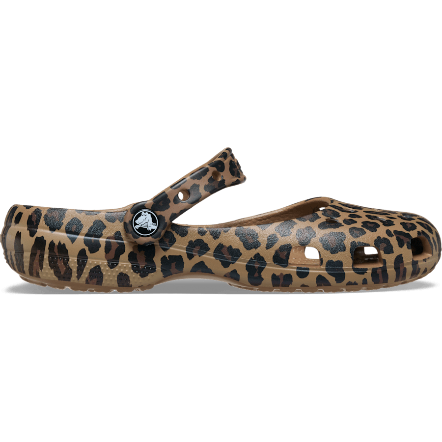 Sepia/Leopard Classic Animal Ballet - Seitenansicht - Crocs