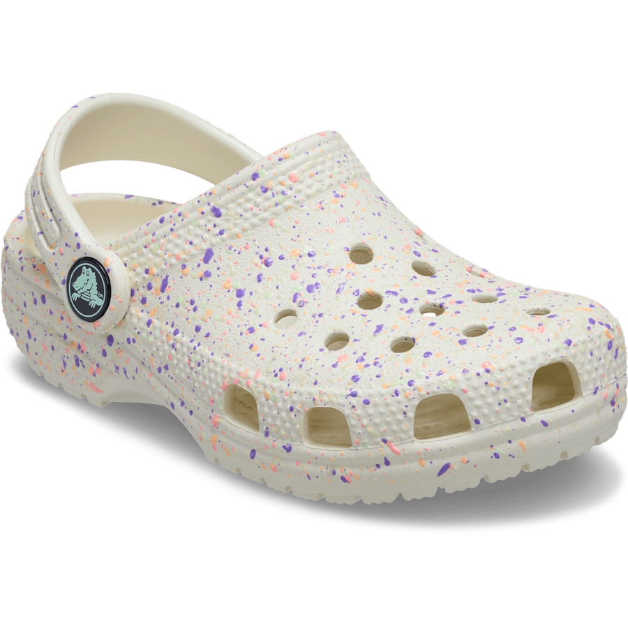 Color Kids' Classic Glow Paint Splatter Clog - Angle - Crocs
