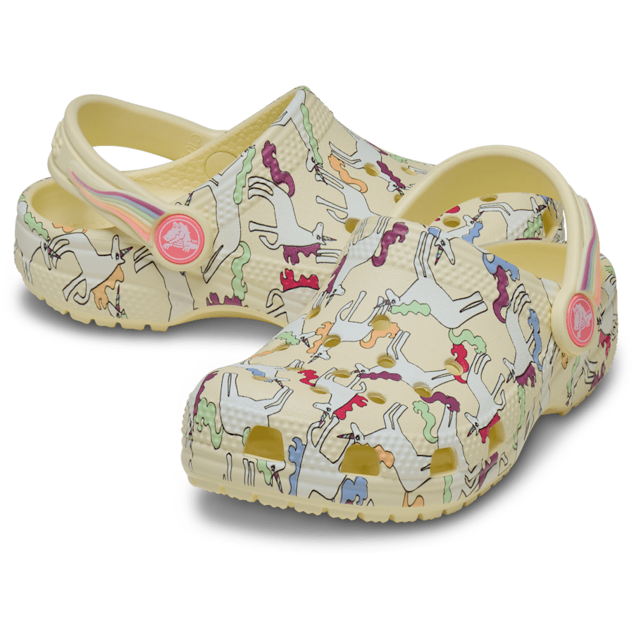 Yellow Light Toddler Classic Unicorn Graphic Clog - Pair - Crocs