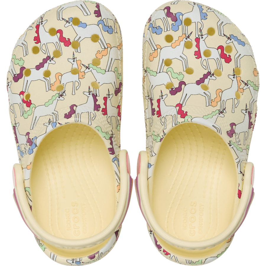 Yellow Light Toddler Classic Unicorn Graphic Clog - Top - Crocs