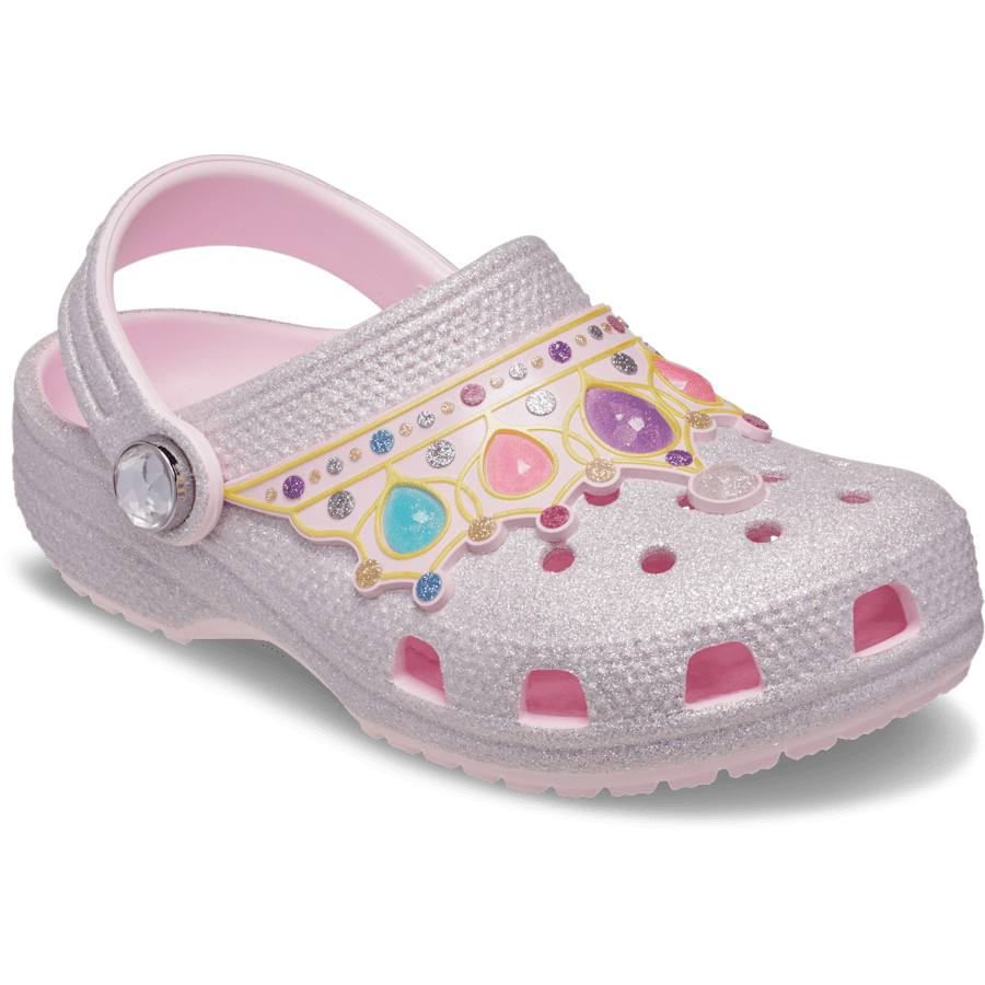 Pink Milk/Multi Toddler IAM Princess Clog - Angle - Crocs