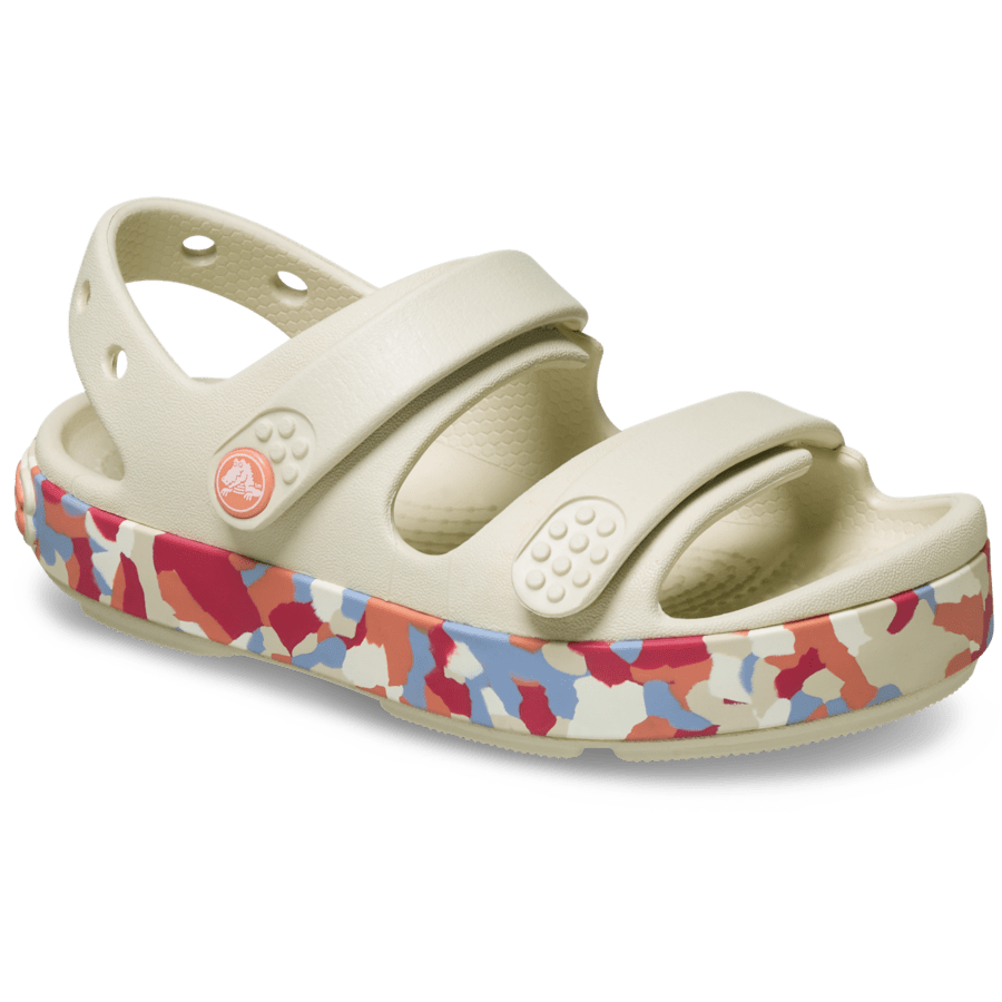 Sommet Blanc/Goyave Toddler Crocband™ Cruiser Glow Confetti Band Sandal - Angle - Crocs