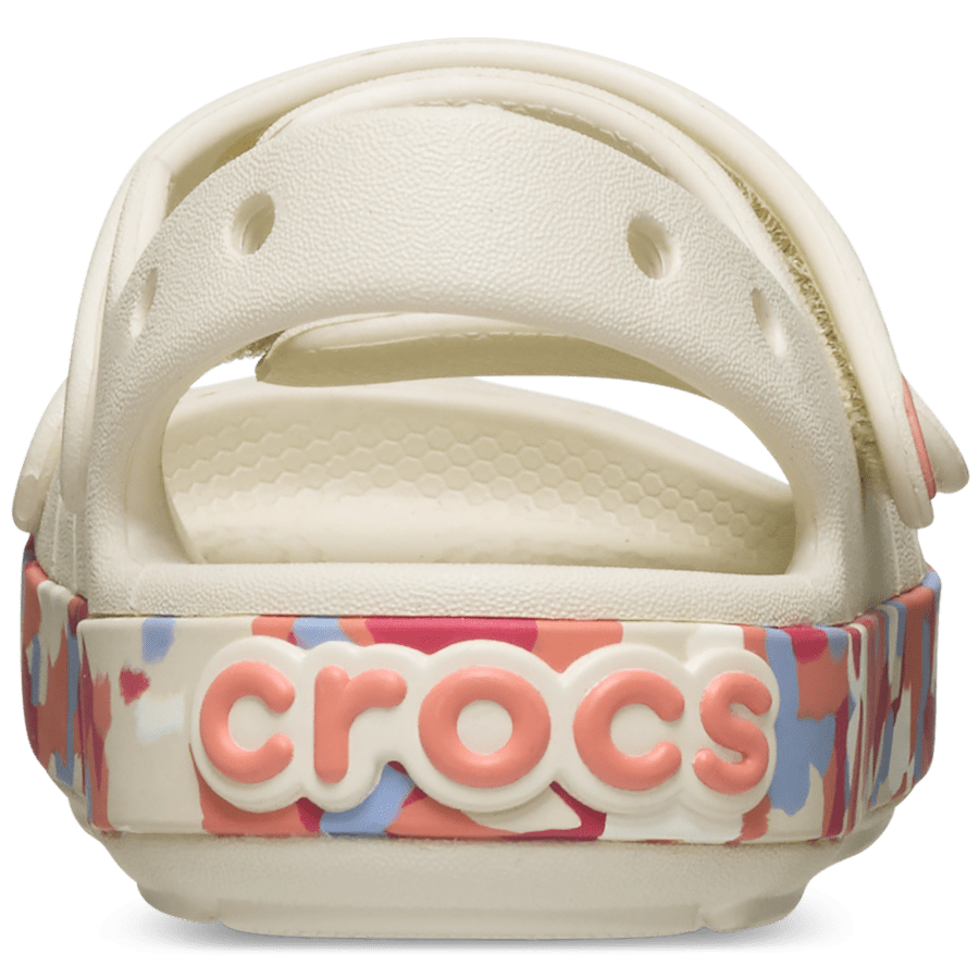 Sommet Blanc/Goyave Toddler Crocband™ Cruiser Glow Confetti Band Sandal - Arrière - Crocs