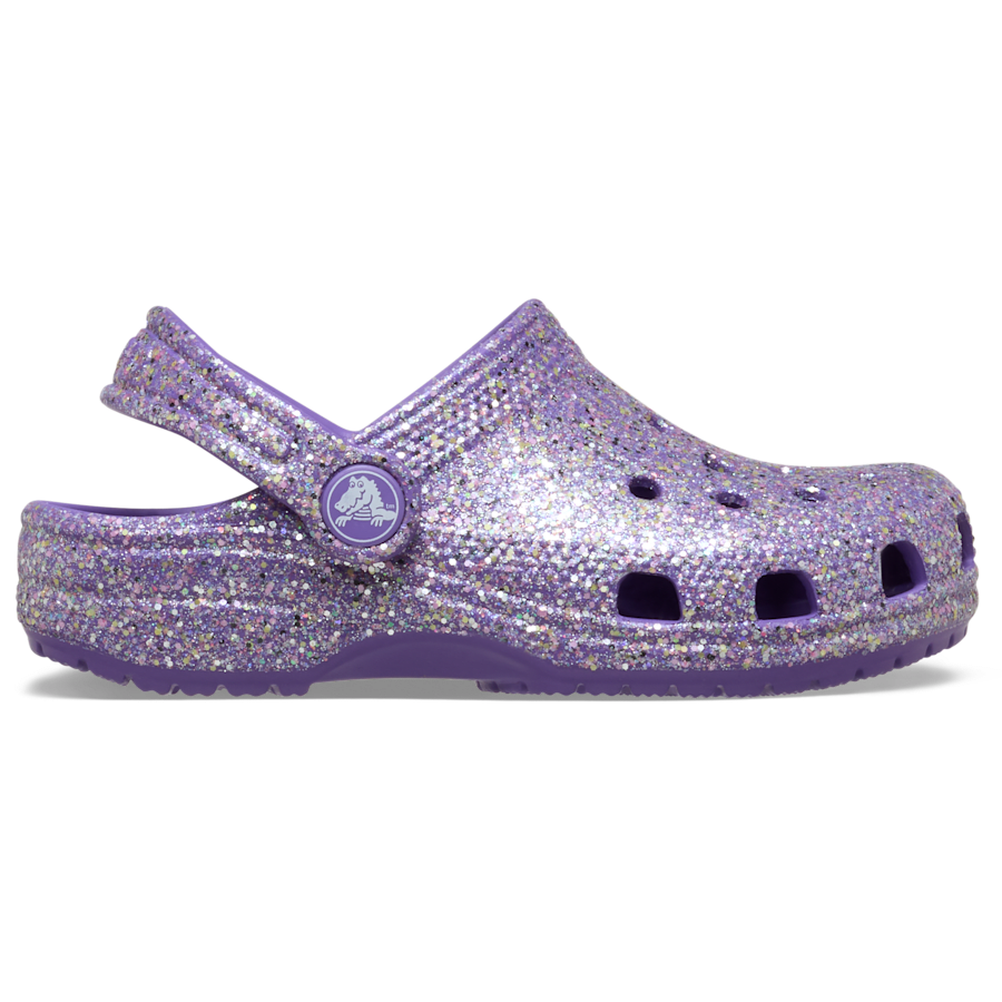 Crocs Toddler Classic Fantasy Glitter Clog — Purple