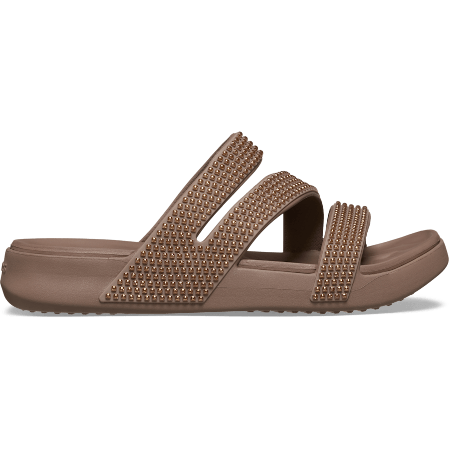 Latte Getaway Strappy Gems Sandal - Seitenansicht - Crocs