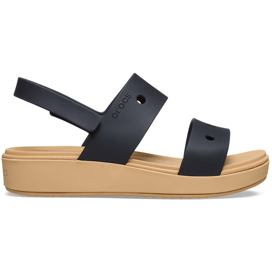 Black/Cashew Kids' Brooklyn Sandal - Seitenansicht - Crocs