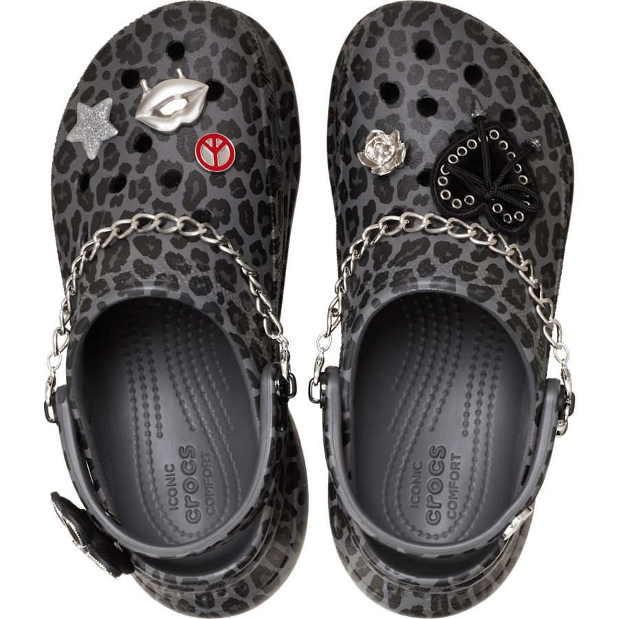 Black / Leopard Bae Leopard Clog - Top - Crocs