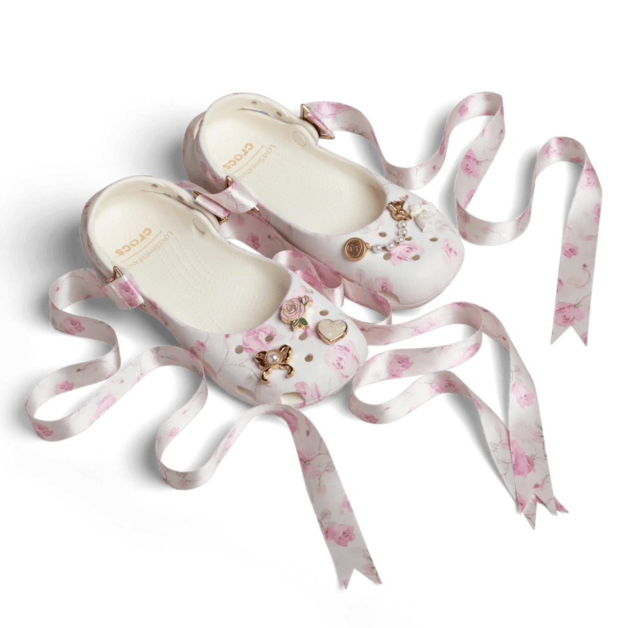 Oyster LoveShackFancy Classic Ballet Flat - Side - Crocs