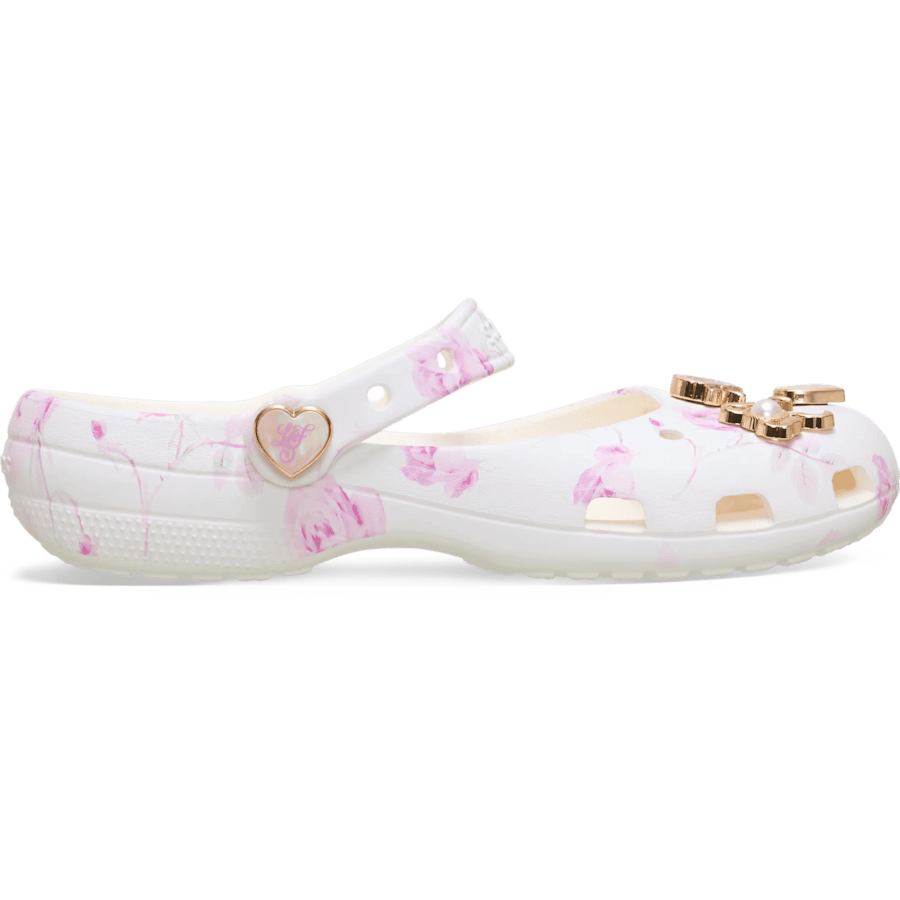 Oyster LoveShackFancy Classic Ballet Flat - Back - Crocs
