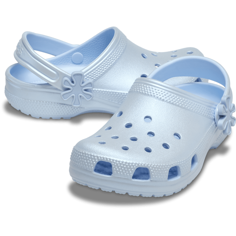 Crocs Kids' Classic Pearl Shine Clog — Blue Frost