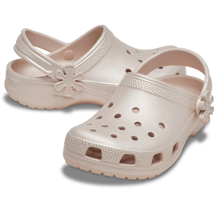 Crocs Kids' Classic Pearl Shine Clog — Quartz