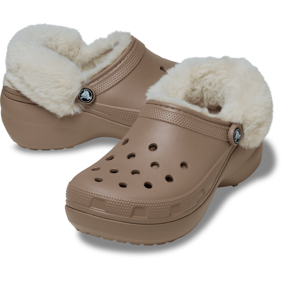 Latte Classic Platform Fuzz Lined Clog - Paar - Crocs