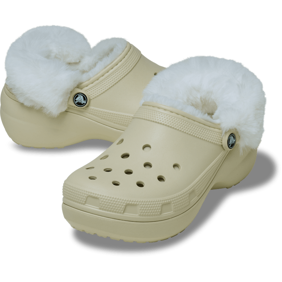 Bone Classic Platform Fuzz Lined Clog - Pair - Crocs