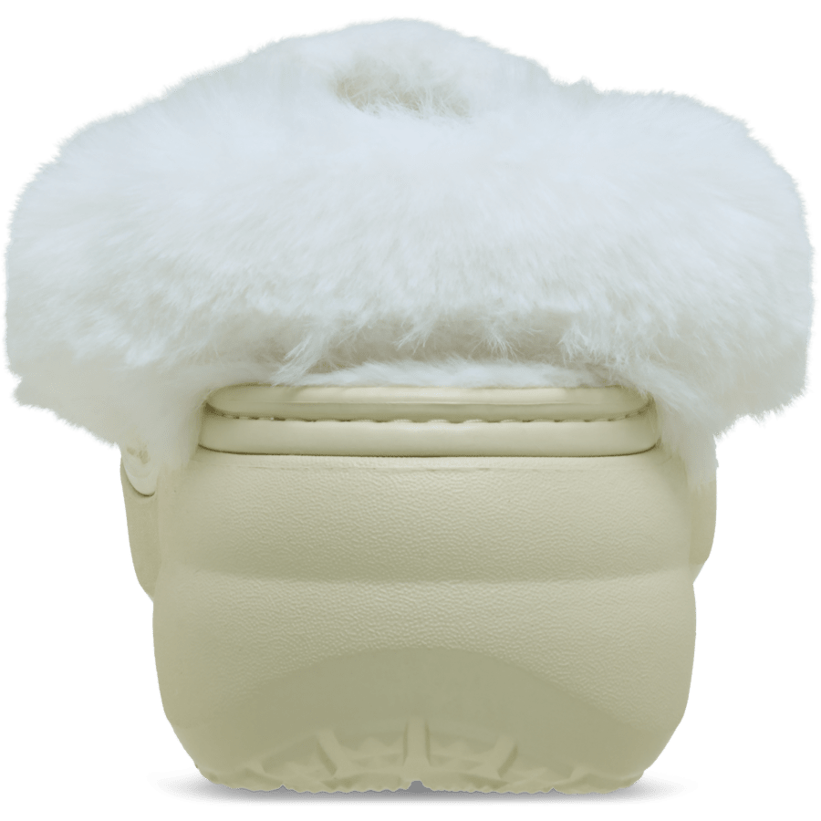 Bone Classic Platform Fuzz Lined Clog - Back - Crocs