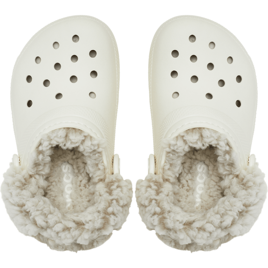 Summit White Toddler Classic Fleece Lined Clog - Draufsicht - Crocs