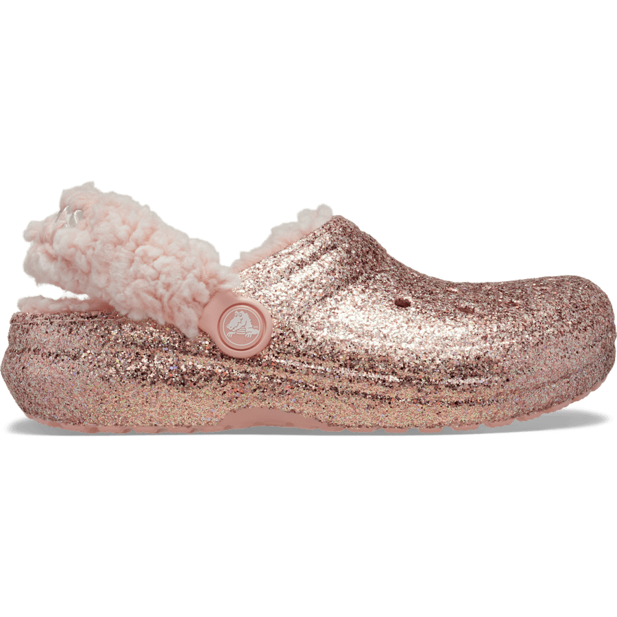 Powder Pink Kids’ Classic Fleece Lined Chunky Glitter Clog - Côté - Crocs