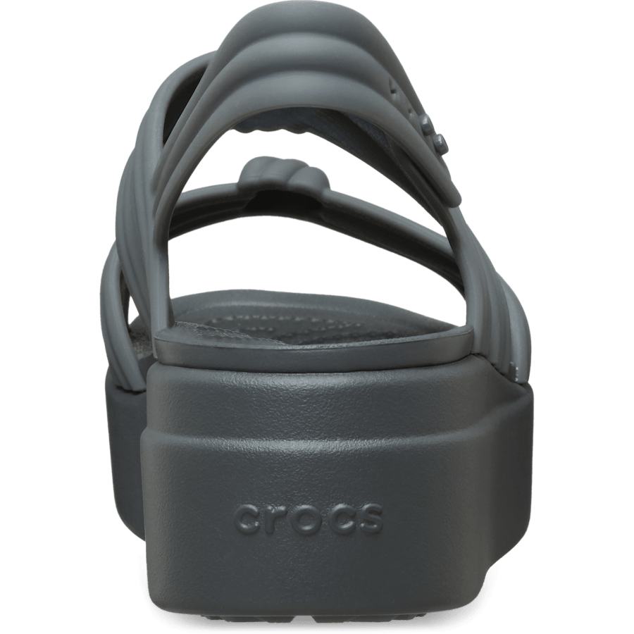 Crocs Brooklyn Low Wedge Knot Sandal — Carbon