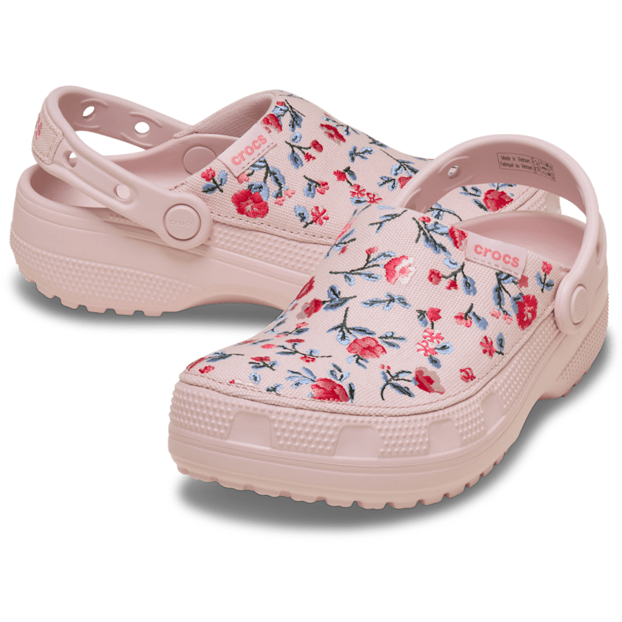 Crocs Classic Crafted Floral Clog — Cotton Candy