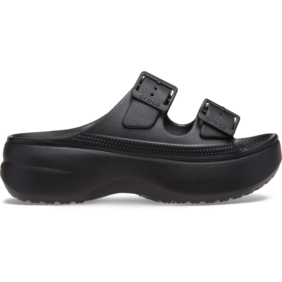 Black Saturday Platform Sandal - Seitenansicht - Crocs