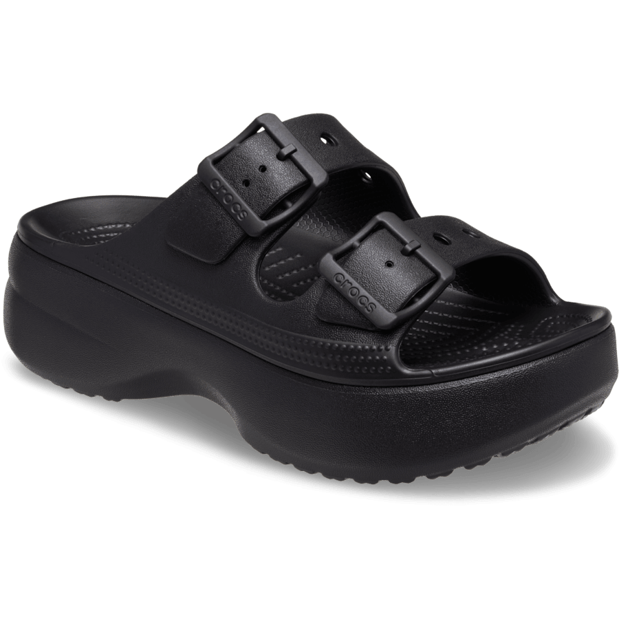 Black Saturday Platform Sandal - Schrägsicht - Crocs