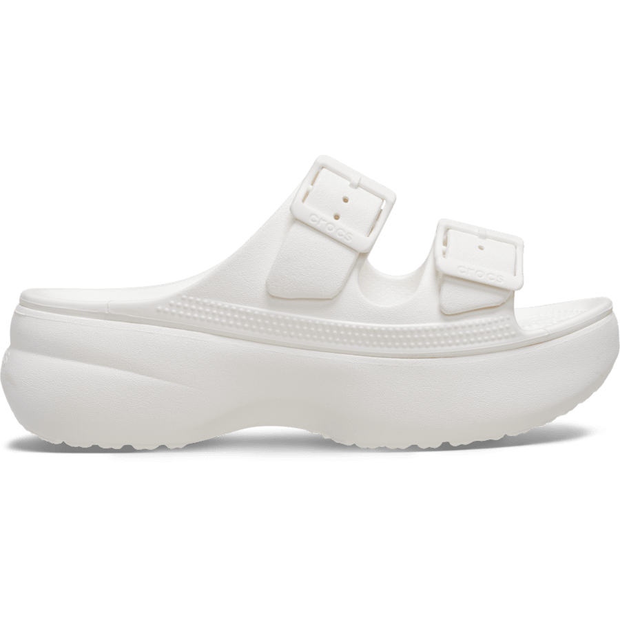 White Saturday Platform Sandal - Side - Crocs