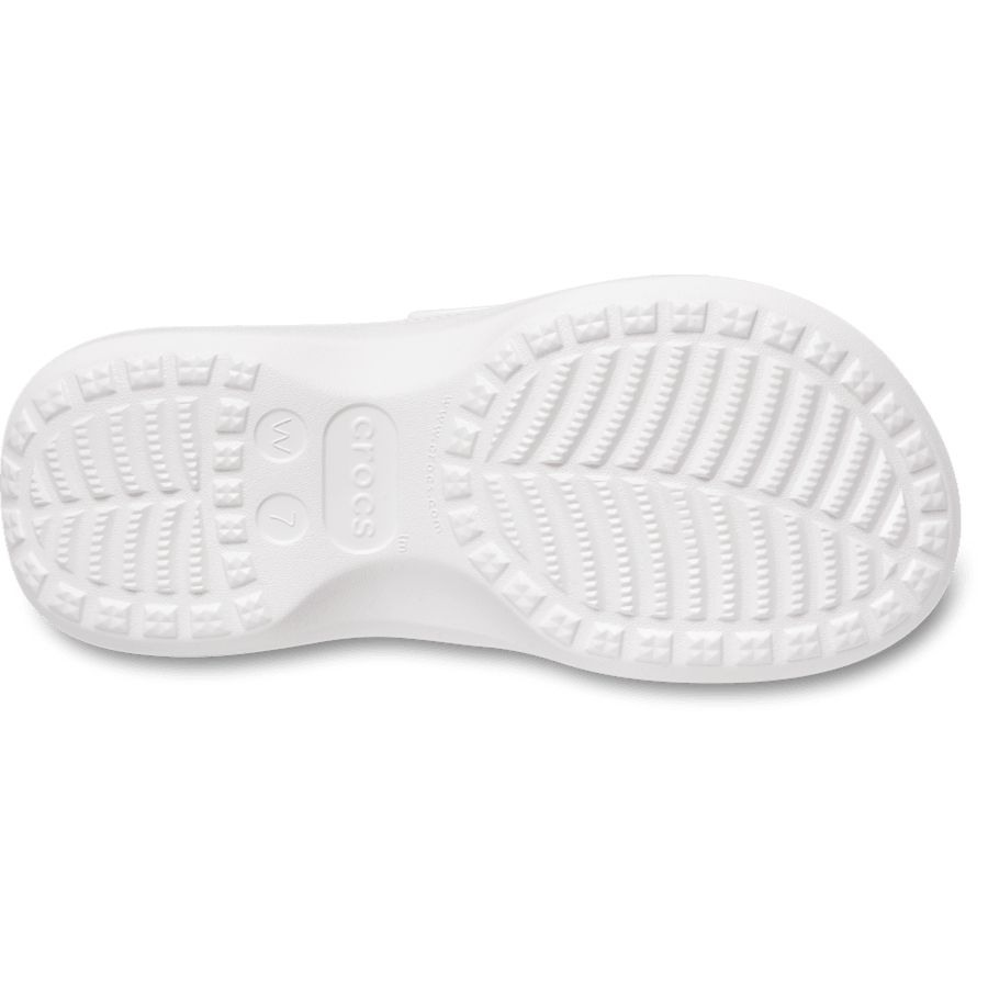 White Saturday Platform Sandal - Bottom - Crocs