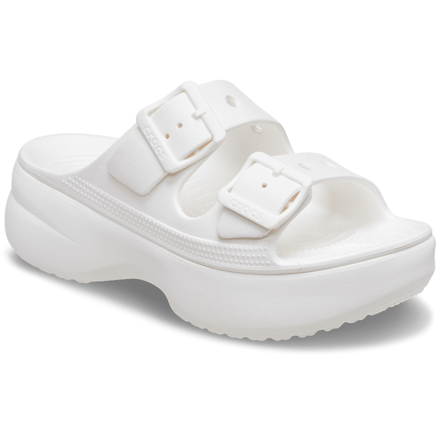 White Saturday Platform Sandal - Angle - Crocs