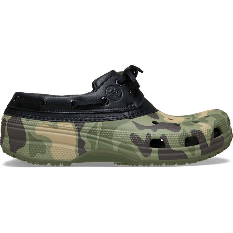 Noir/Cargo Classic Duck Camo Boat Shoe - Côté - Crocs