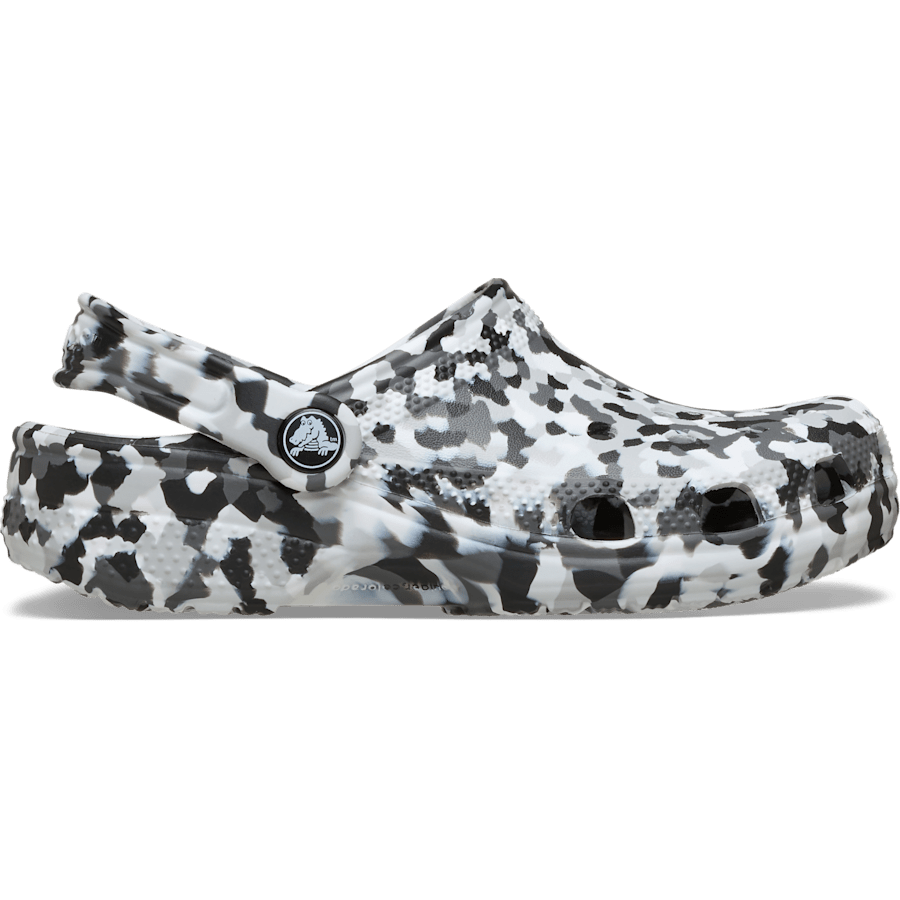 Crocs Kids' Classic Confetti Clog — Black / White