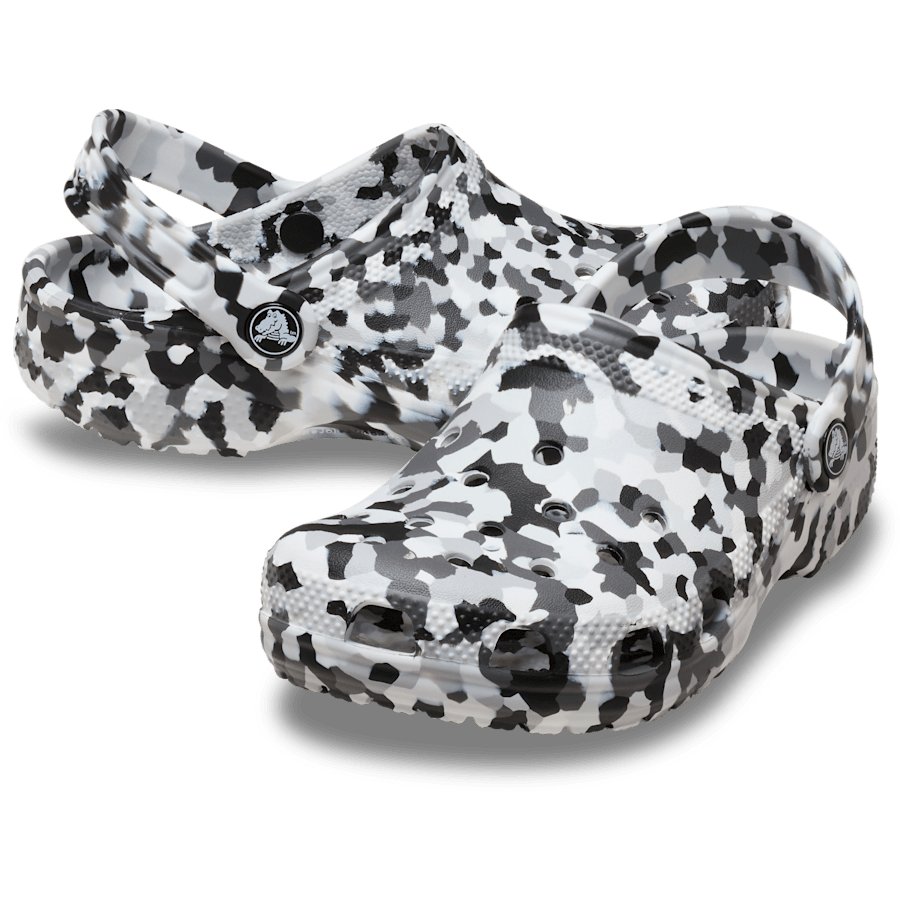 Crocs Kids' Classic Confetti Clog — Black / White