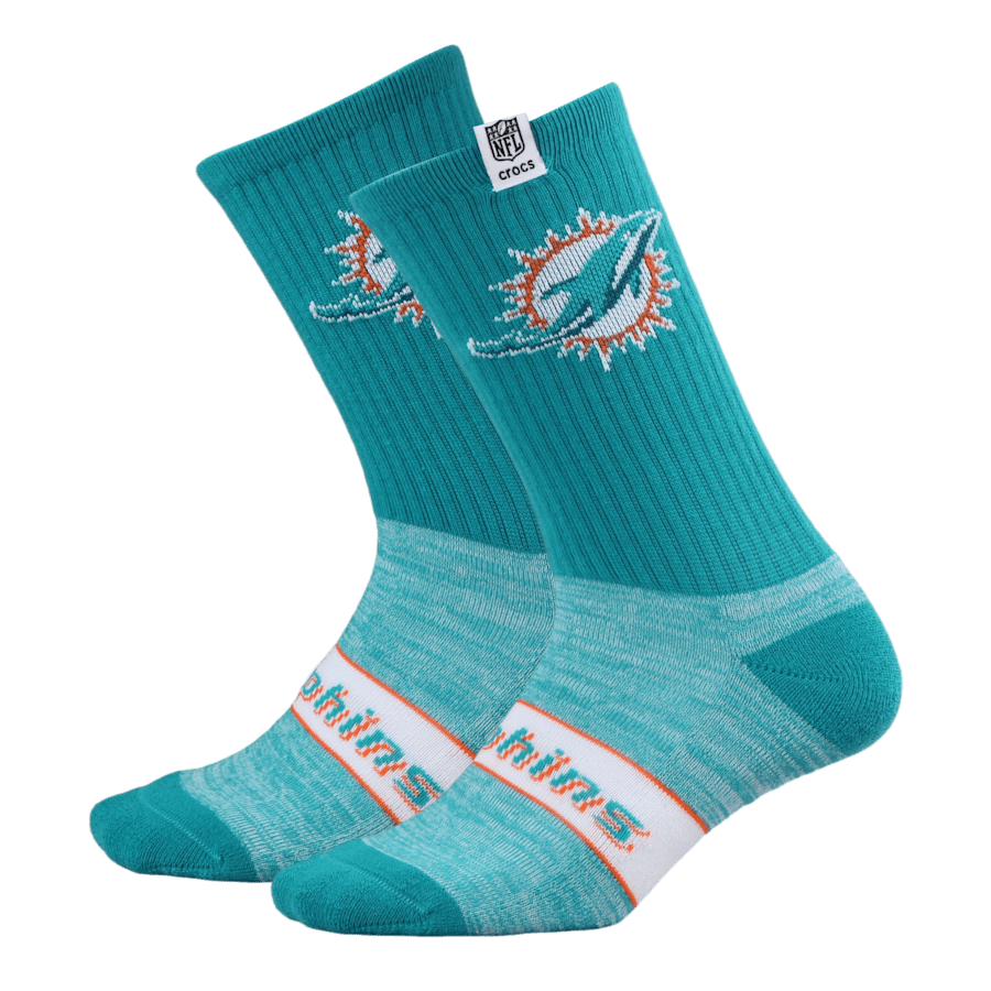 Multi NFL Miami Dolphins Crocs Socks - Side - Crocs