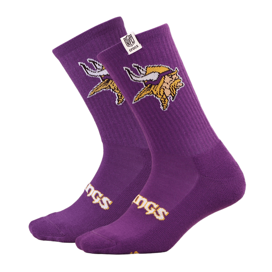 Multi NFL Minnesota Vikings Crocs Socks - Side - Crocs