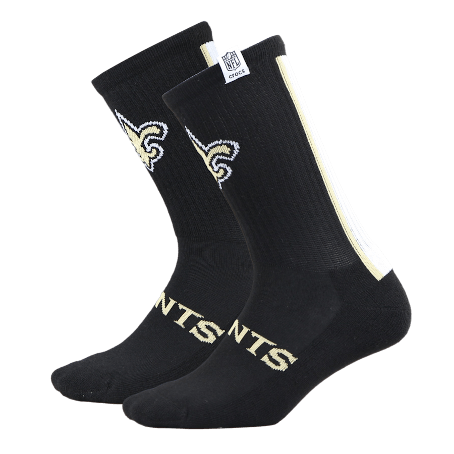 Multi NFL New Orleans Saints Crocs Socks - Side - Crocs