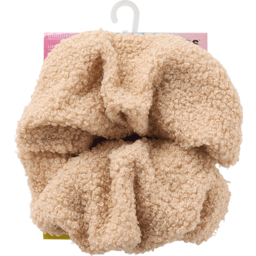 Teddy Faux Fur Back Strap Scrunchie