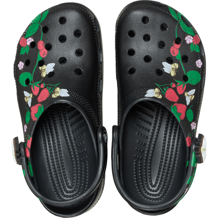 Crocs Classic Berries & Bees Clog — Black
