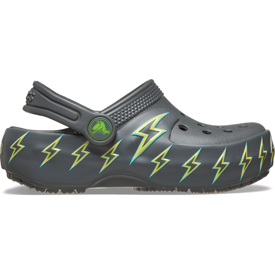 Crocs Toddler Classic Bolt Lights Clog — Carbon