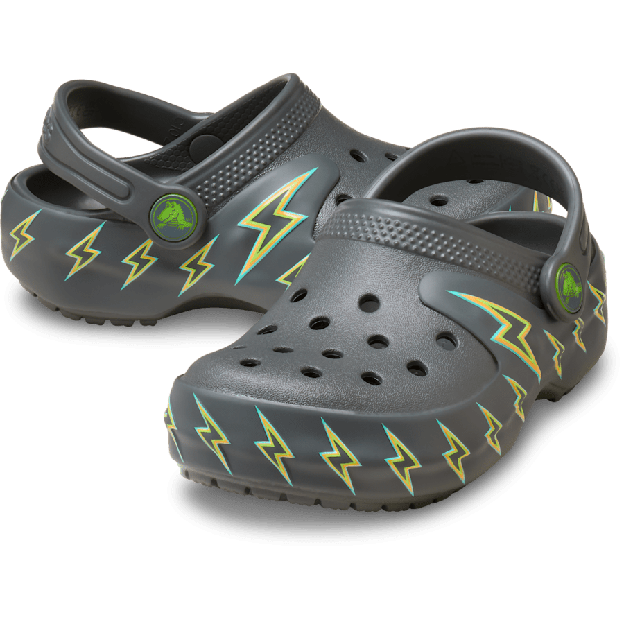 Crocs Toddler Classic Bolt Lights Clog — Carbon