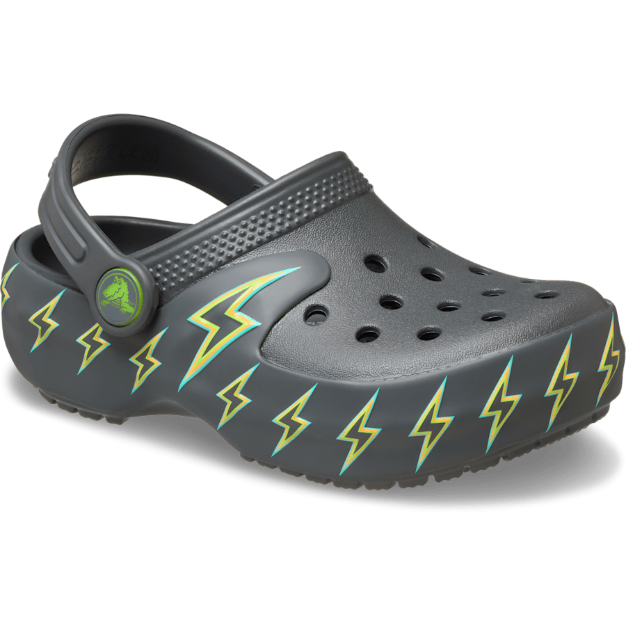 Crocs Toddler Classic Bolt Lights Clog — Carbon
